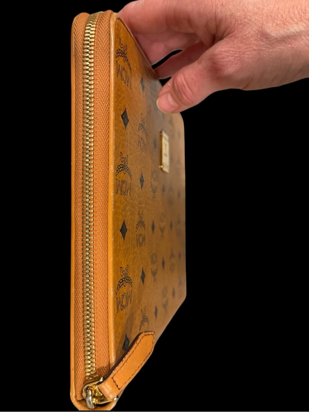 MCM Cognac Visetos Zip Around Portfolio Organizer Document Holder - Picture 11 of 13